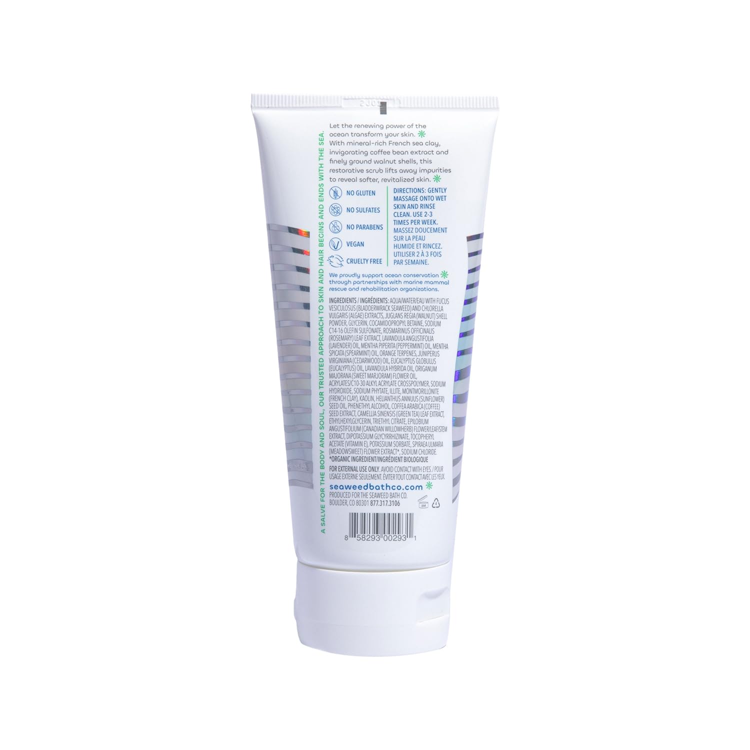 Seaweed Bath Co. Detox Body Scrub rosemary mint scent elevates spa-like rituals