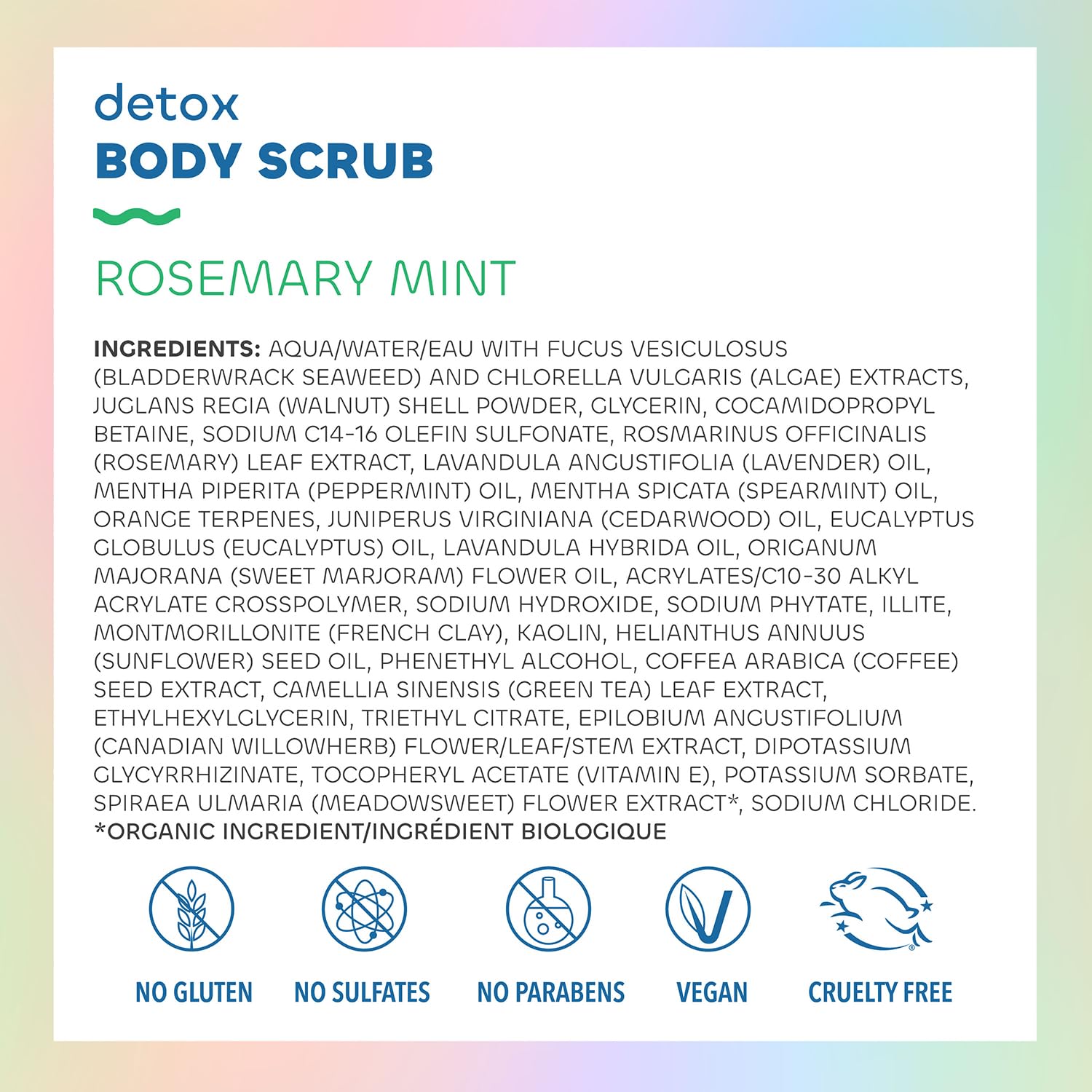 Seaweed Bath Co. Detox Body Scrub seaweed and clay ingredients for mineral-rich purification