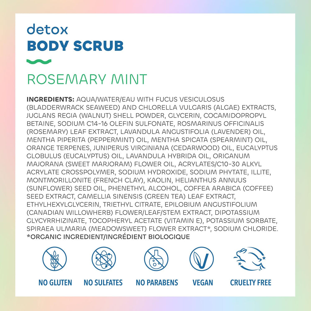 Seaweed Bath Co. Detox Body Scrub seaweed and clay ingredients for mineral-rich purification