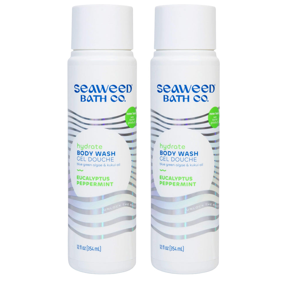 The Seaweed Bath Co. Hydrate Body Wash bottle front—eco-friendly packaging and soothing formula.