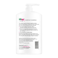 SEBAMED Everyday Shampoo close-up shows strengthened hair from root to tip