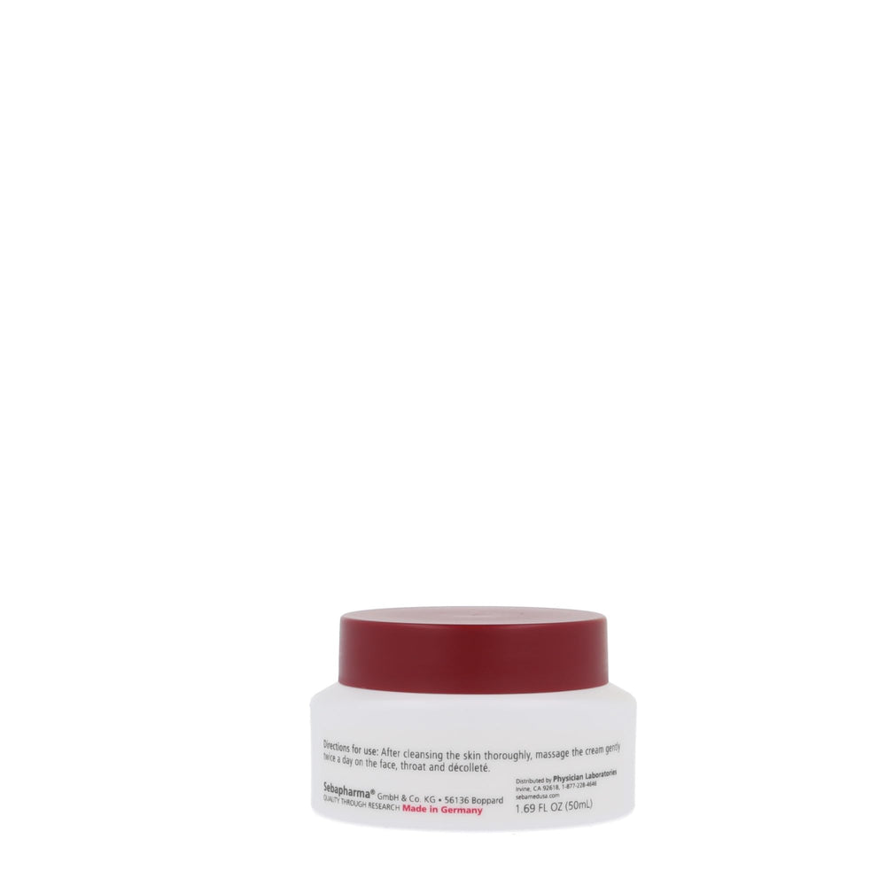 SEBAMED face cream packaging tube on display, suggesting gentle care and protection.