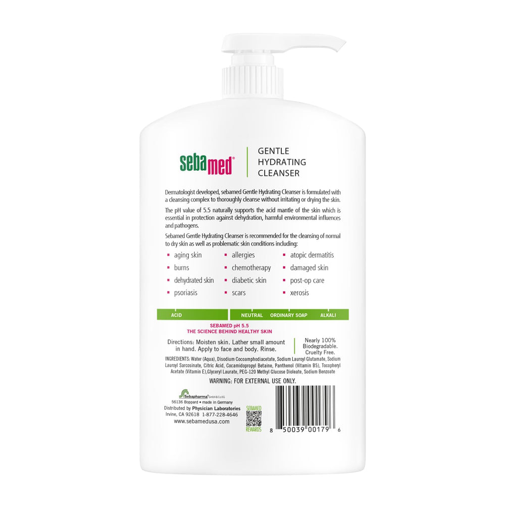 SEBAMED fragrance-free gentle cleanser pump dispense for easy daily use