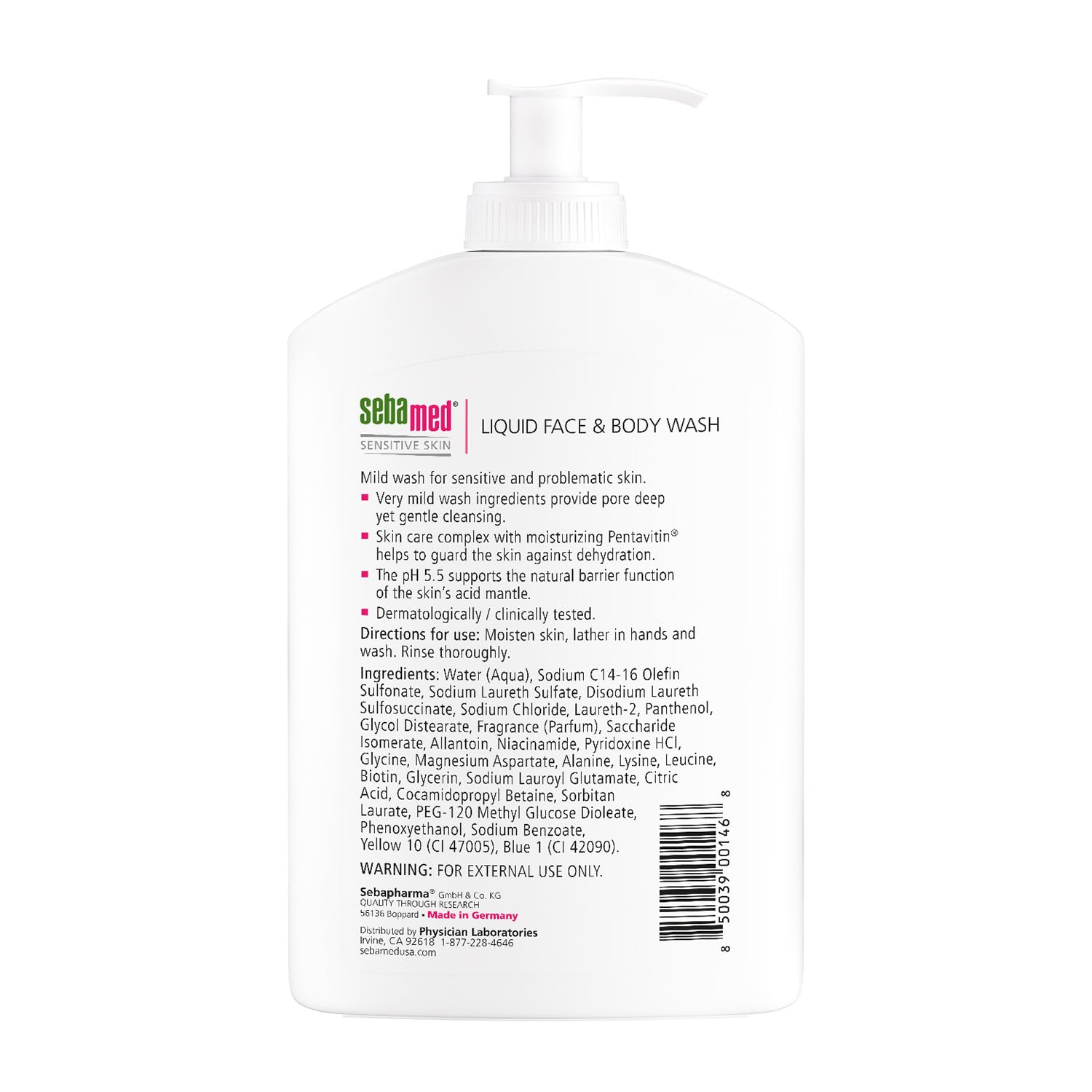 SEBAMED pump dispenser in action for easy, mess-free application.