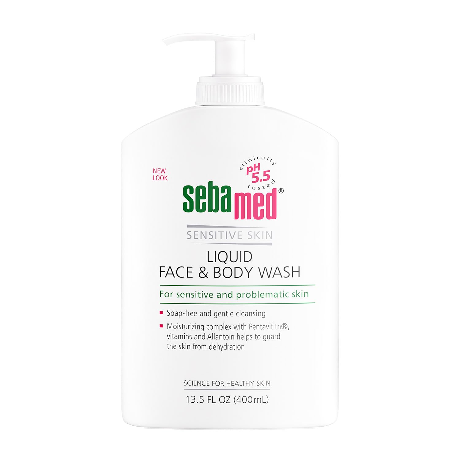 SEBAMED liquid face & body wash pump bottle for gentle daily cleanse suitable for sensitive skin