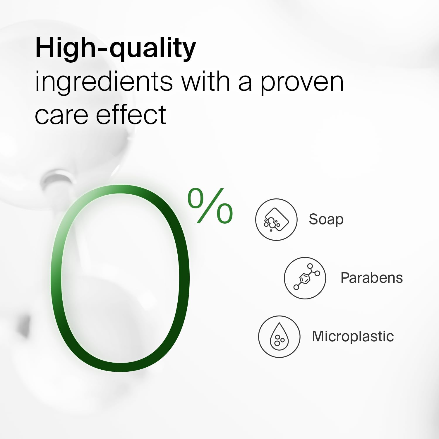 SEBAMED Liquid Face & Body Wash rich foam close-up emphasizes skin-friendly hydration
