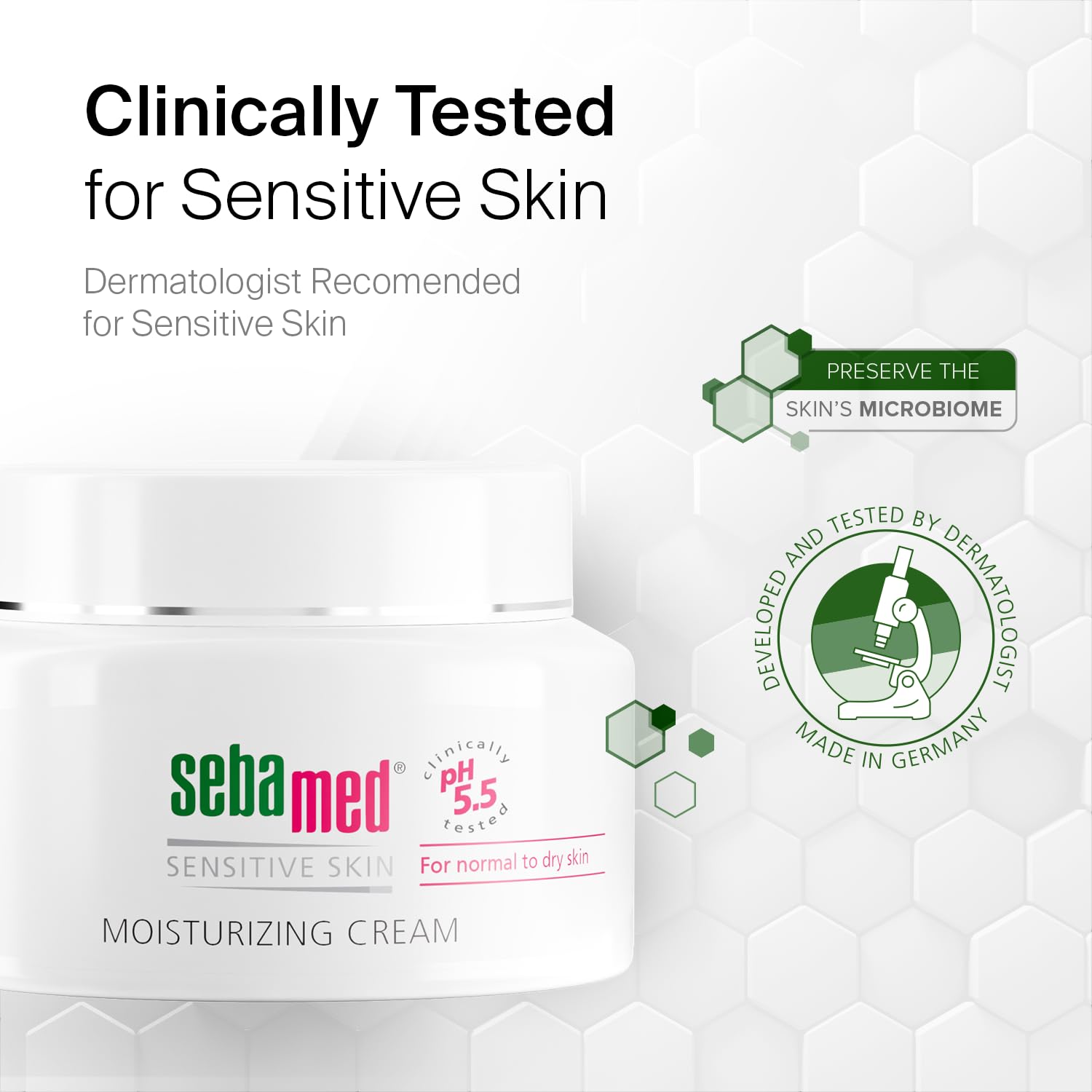 SEBAMED Packaging shot shows two jars ready for travel or daily use