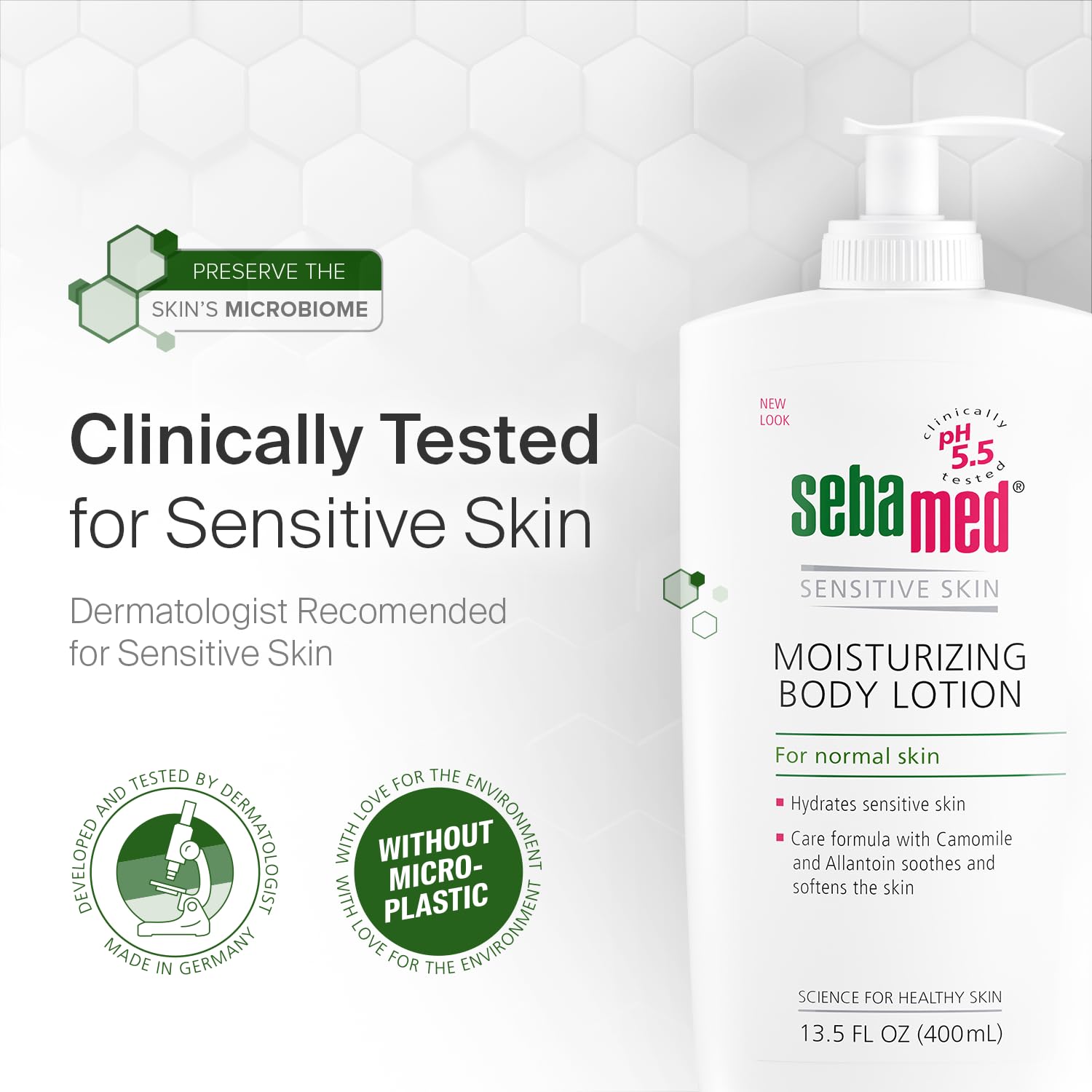 SEBAMED packaging with recyclable carton and sleek finish.