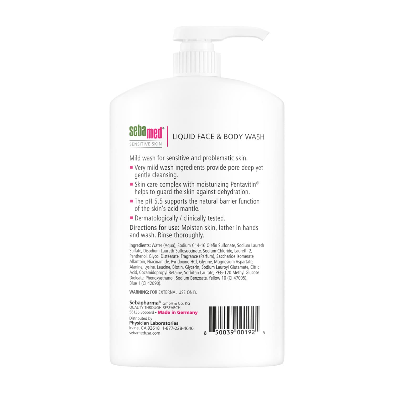 SEBAMED wash-face-application shows product being applied to skin for gentle care.