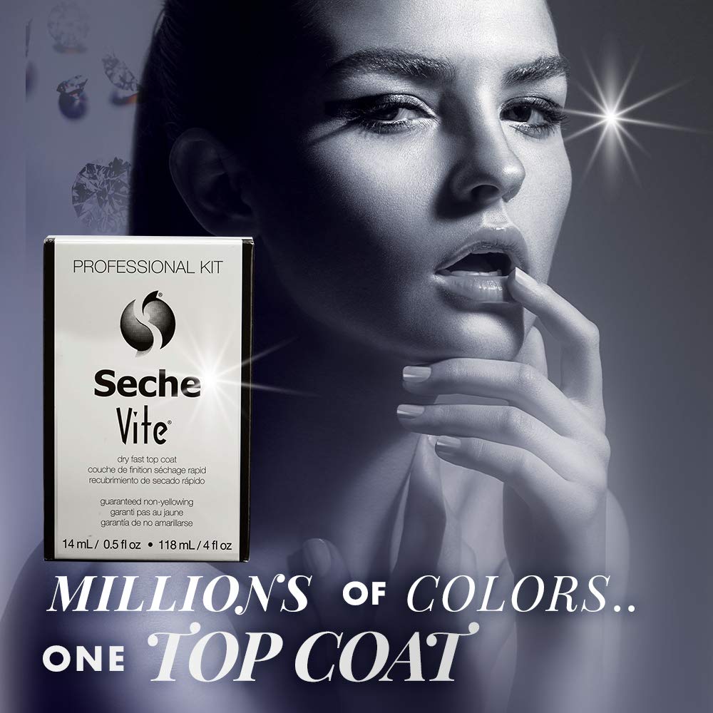 Seche Vite quick-dry formula enables fast drying on natural and artificial nails