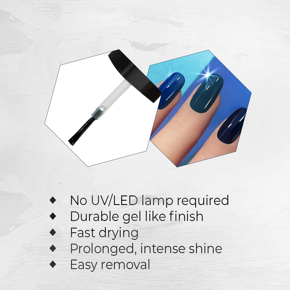 Seche Vive fast-dry no-light top coat simplifies quick manicures.