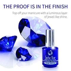 Seche Vive gel shine close-up reveals high-gloss finish