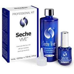 Seche Vive top coat application delivers salon-ready finish and lasting protection.