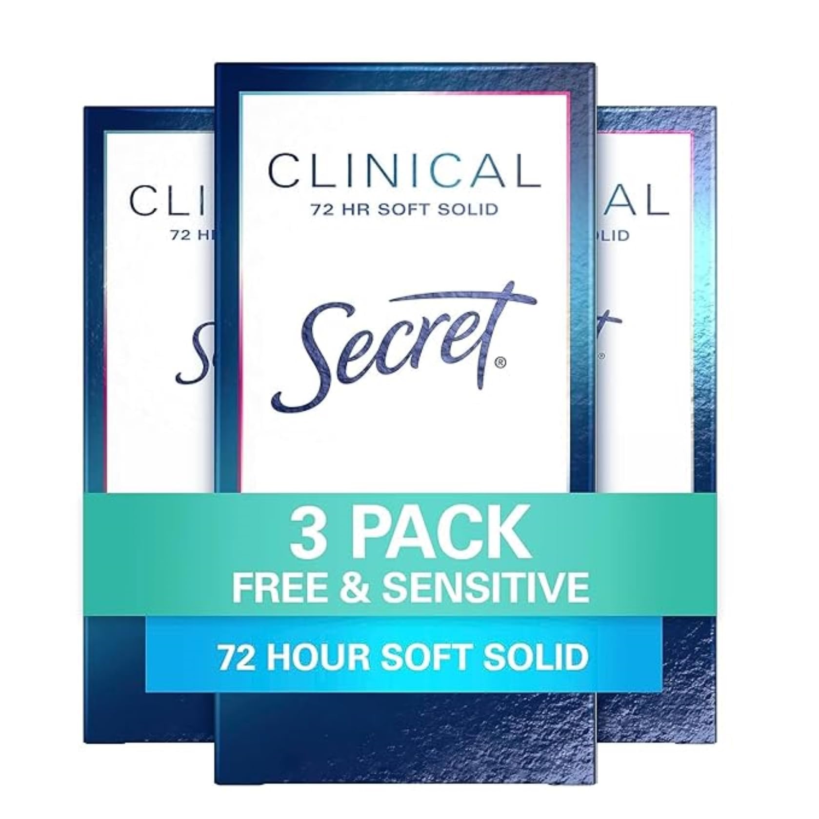 Secret Clinical Strength deodorant unscented soft solid application close-up for smooth glide