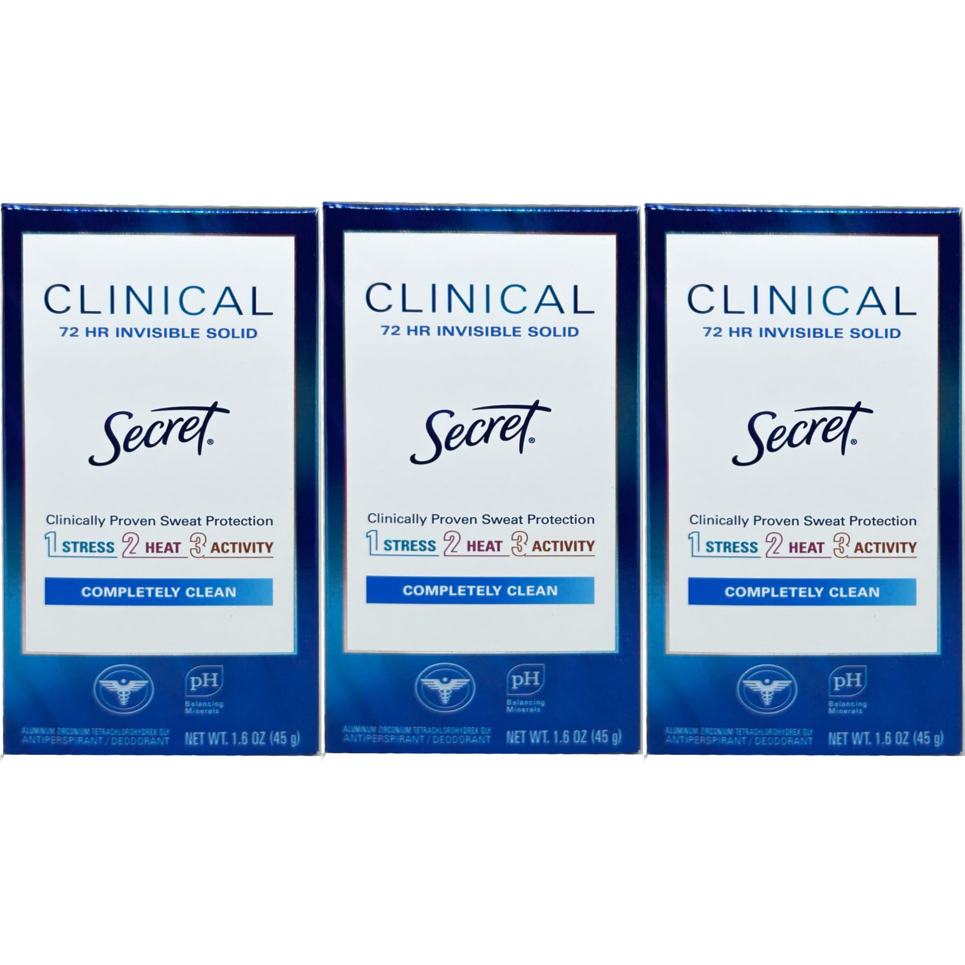Secret Clinical Strength Invisible Solid bottle shows all-day dryness and protection.