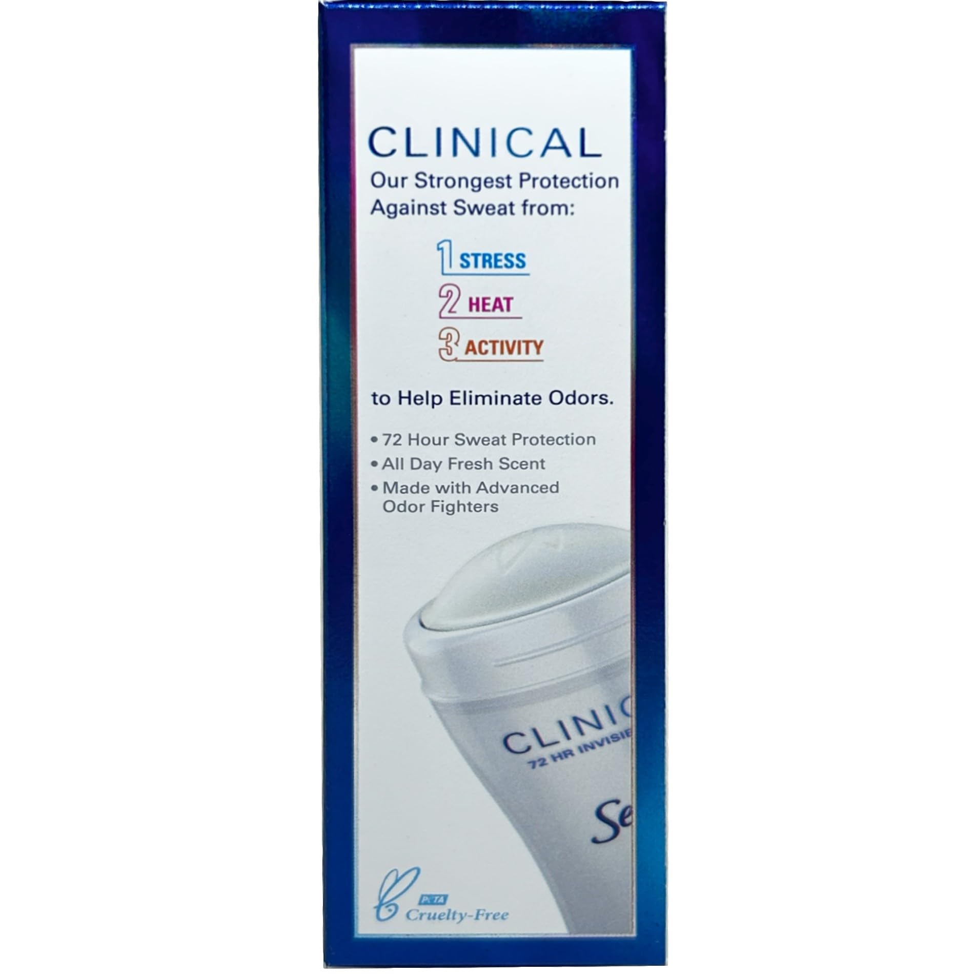 Secret Clinical Strength Invisible Solid odor-fighting capsules absorb odor all day.