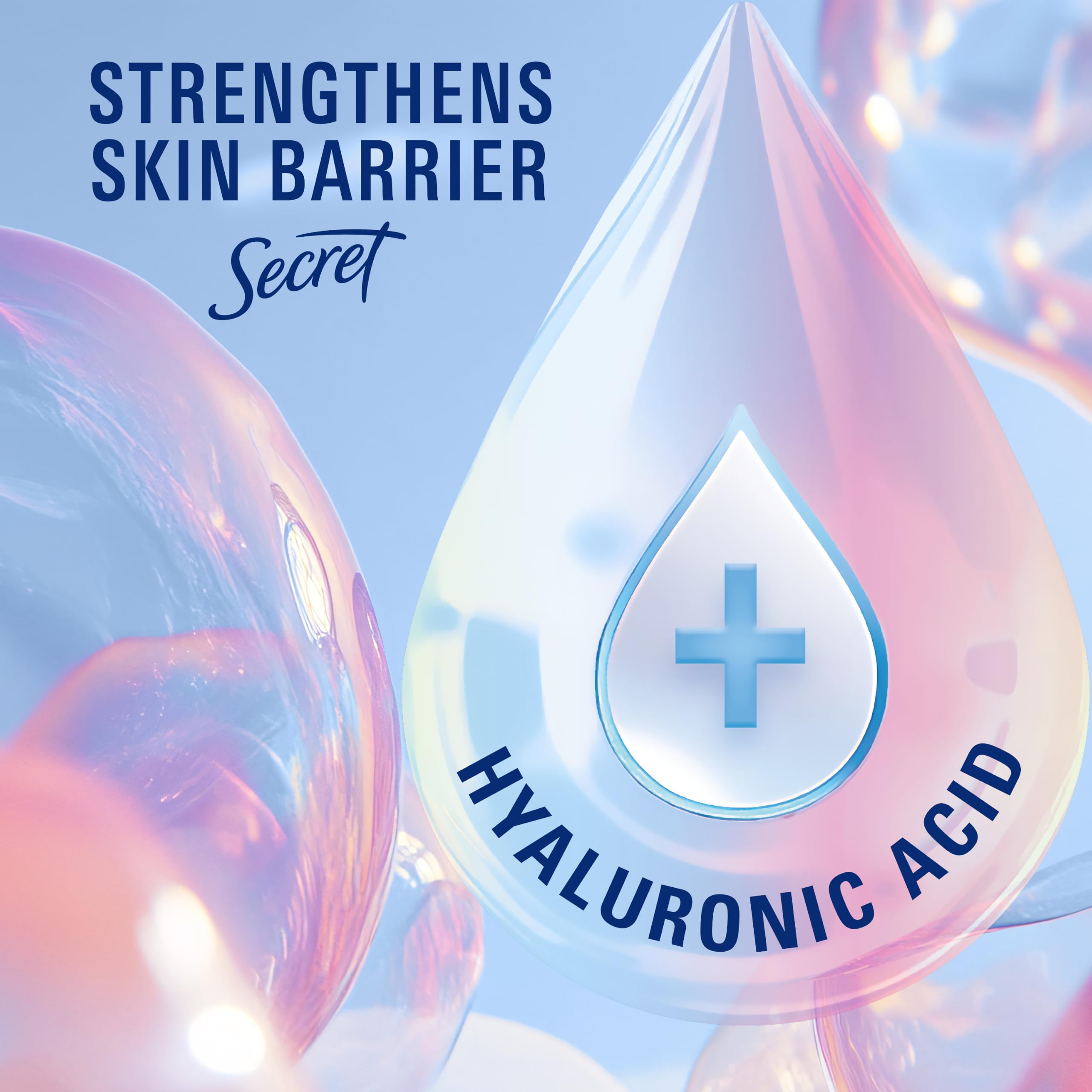 Secret clinical strength size comparison in hand showing compact, travel-friendly benefit