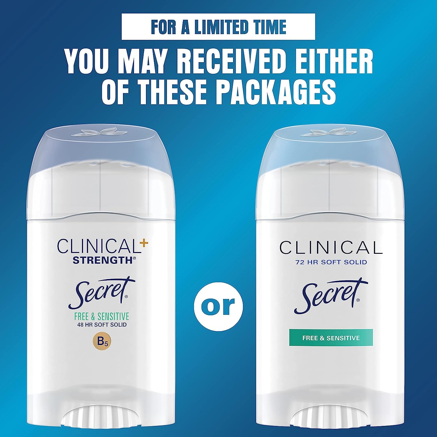 Secret Clinical Strength Soft Solid textured cap close-up for easy grip and use