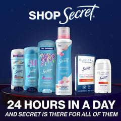 Secret Clinical Strength Soft Solid women’s deodorant application shot for quick daily use