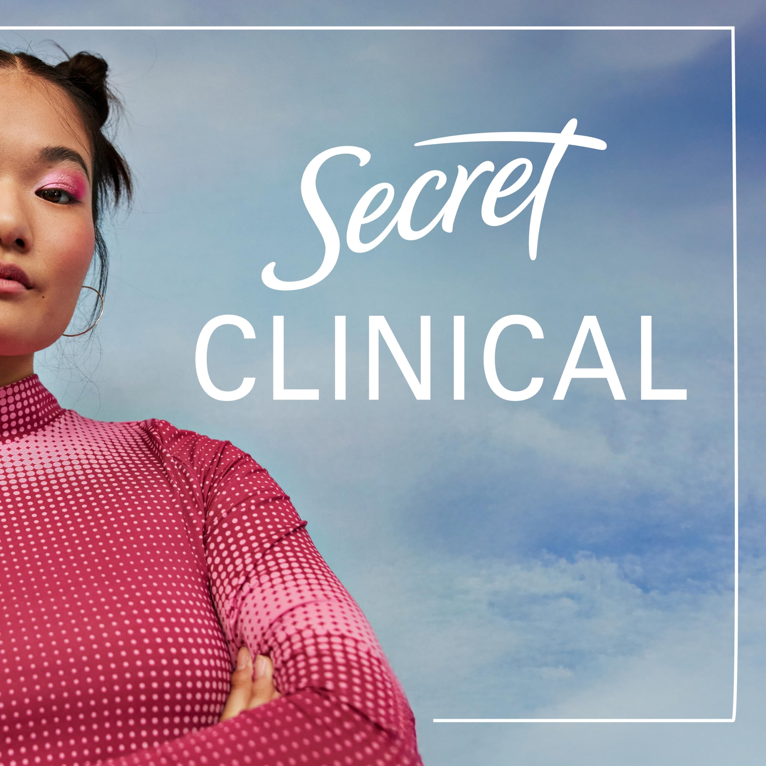 Secret clinical strength texture detail showing smooth solid formula for easy glide benefit