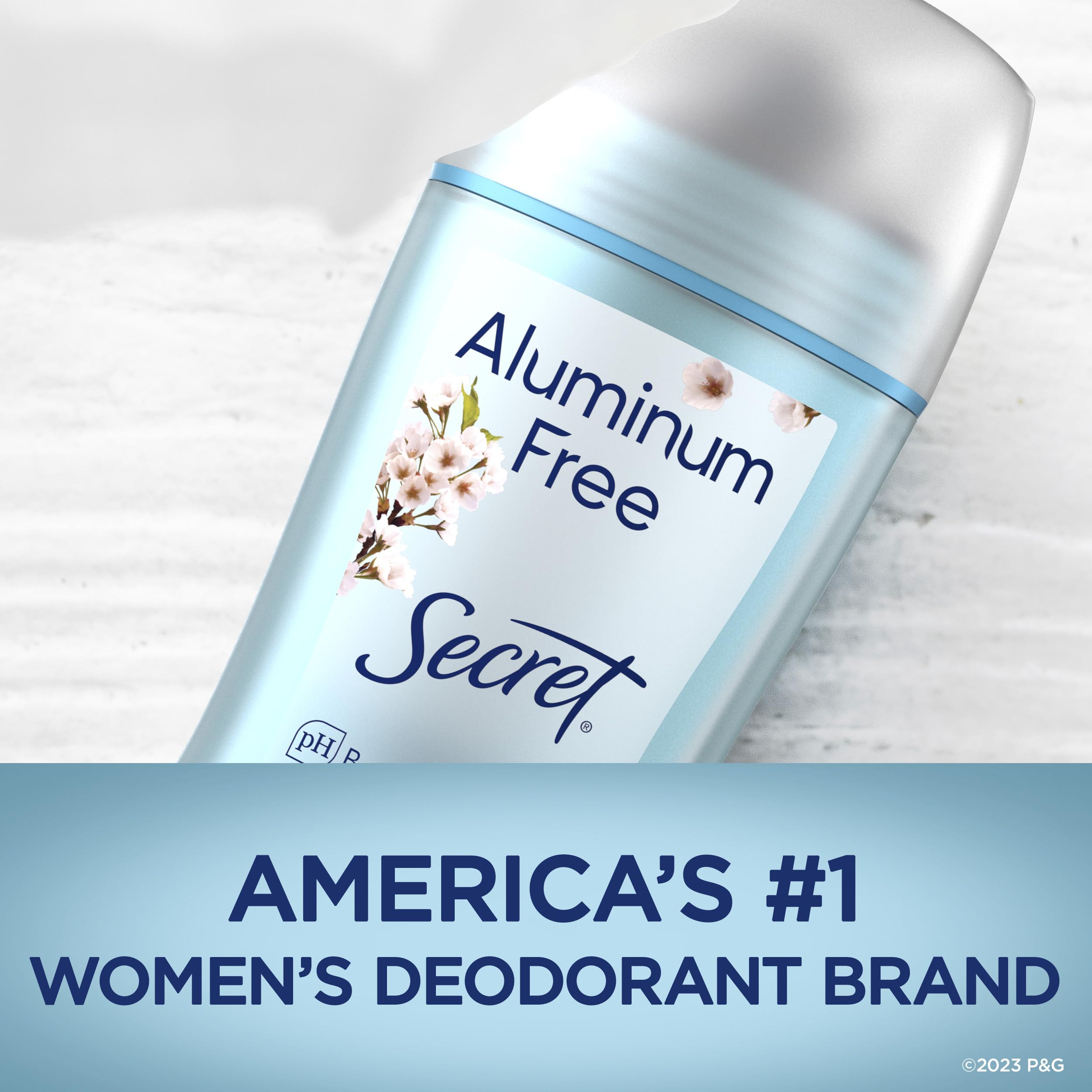 Secret deodorant women application swipe demonstrates easy, clean application without residue.