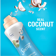 Secret dry spray provides 48-hour protection for active days.