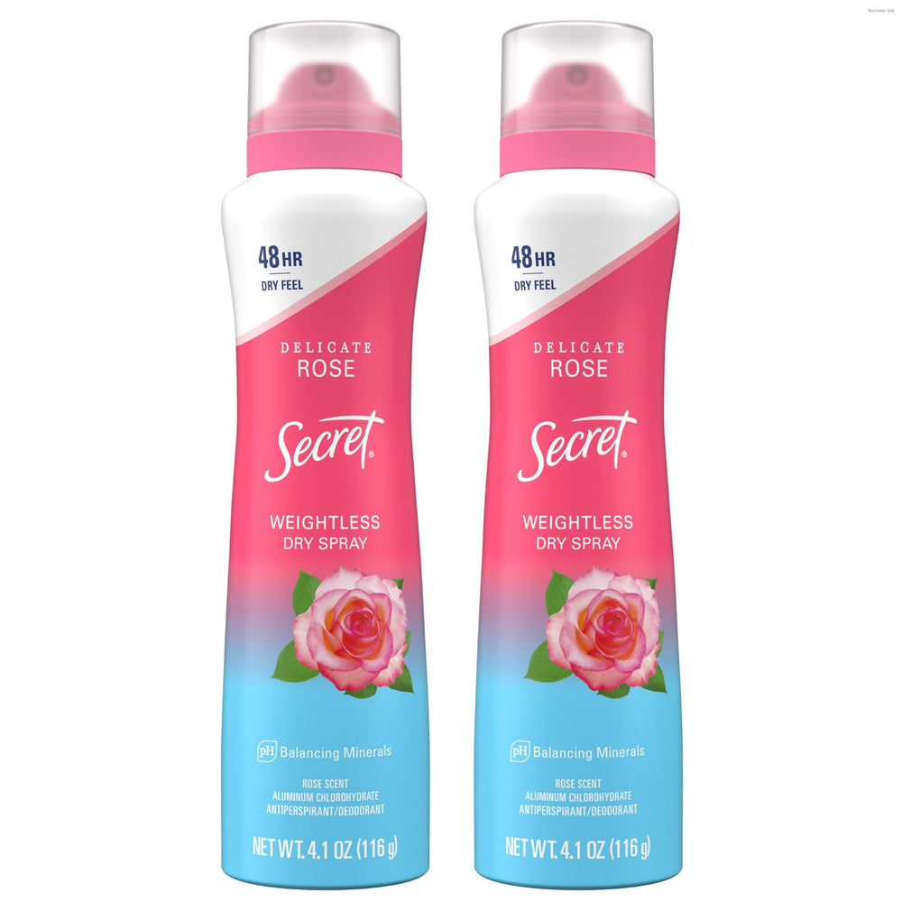 Secret Dry Spray bottle closed showing all-day protection.