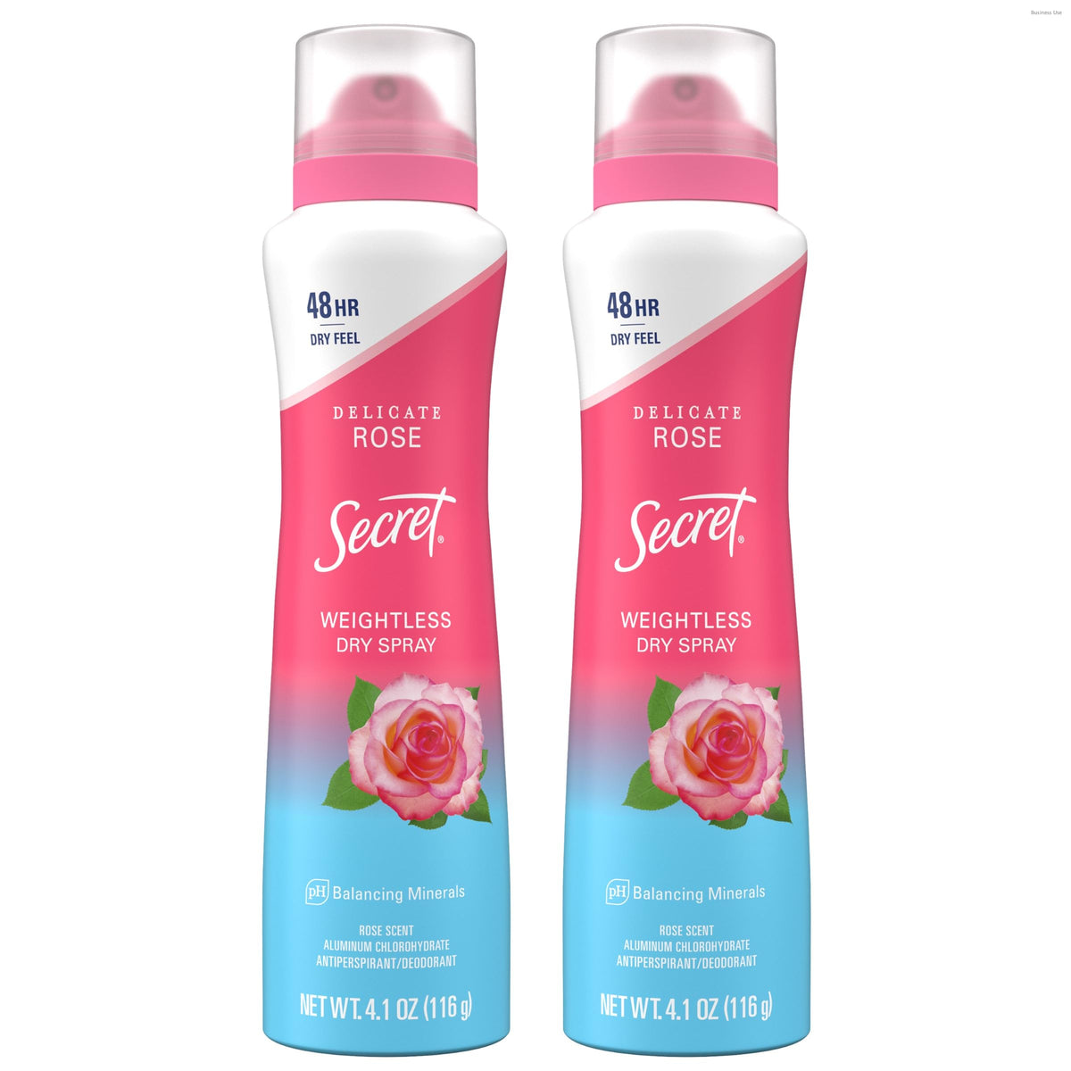 Secret Dry Spray bottle closed showing all-day protection.