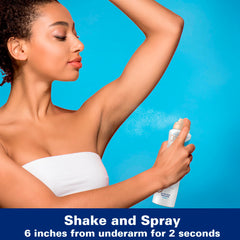 Secret dry spray coconut oil infusion clean formula for gentle underarm care.