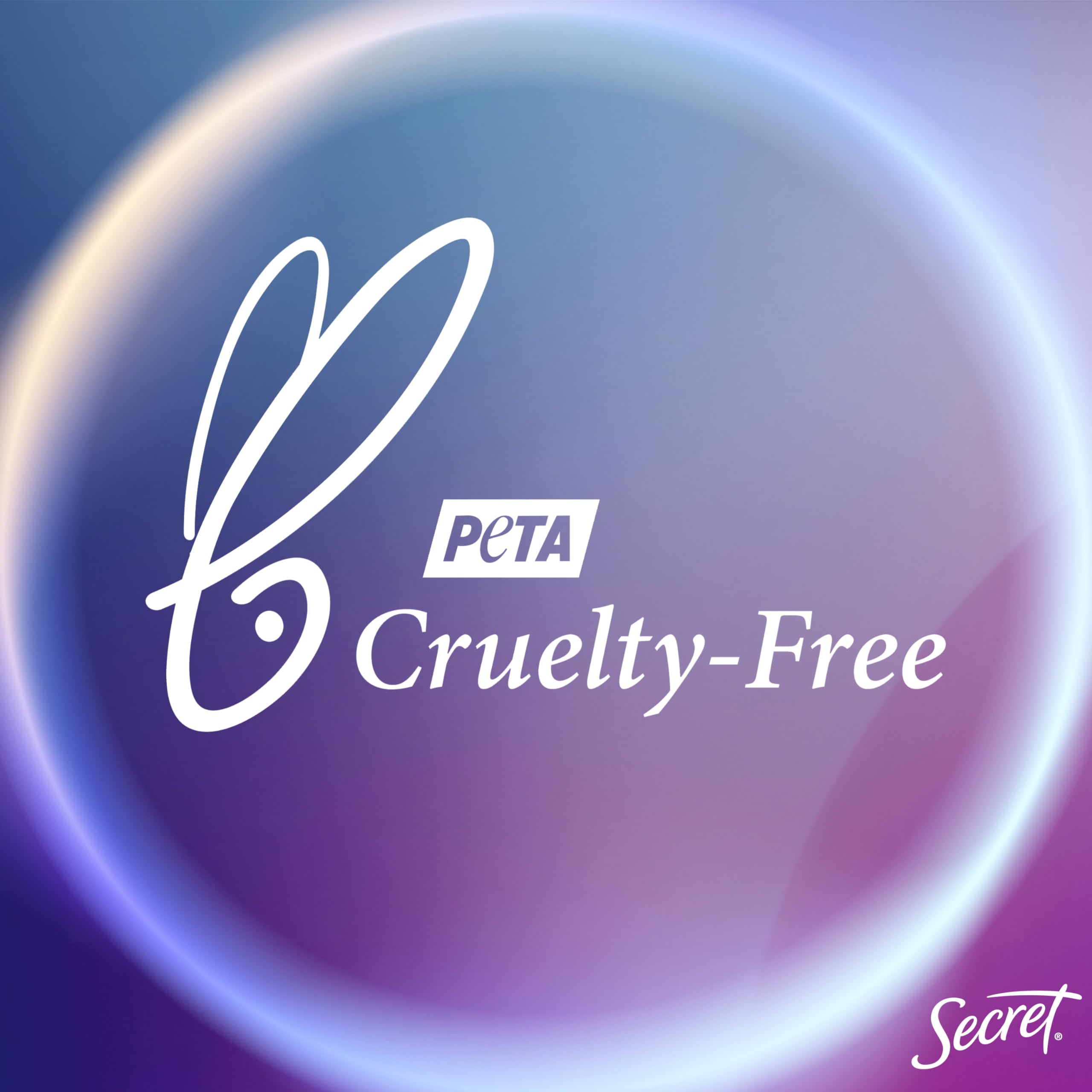 Secret Dry Spray skin-friendly texture closeup demonstrates gentle formula for sensitive skin.
