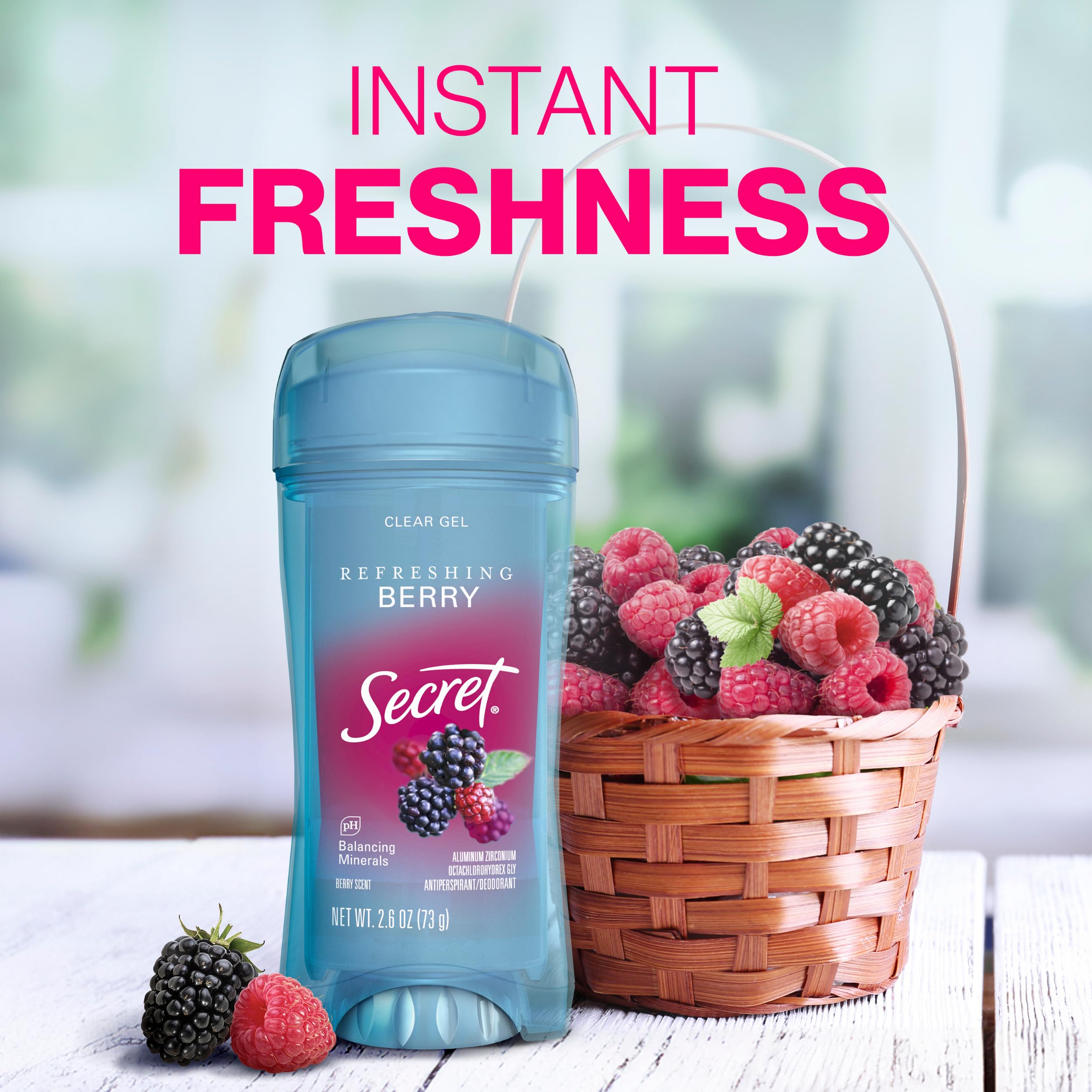 Secret Fresh antiperspirant cruelty-free PETA badge communicates ethical choices.