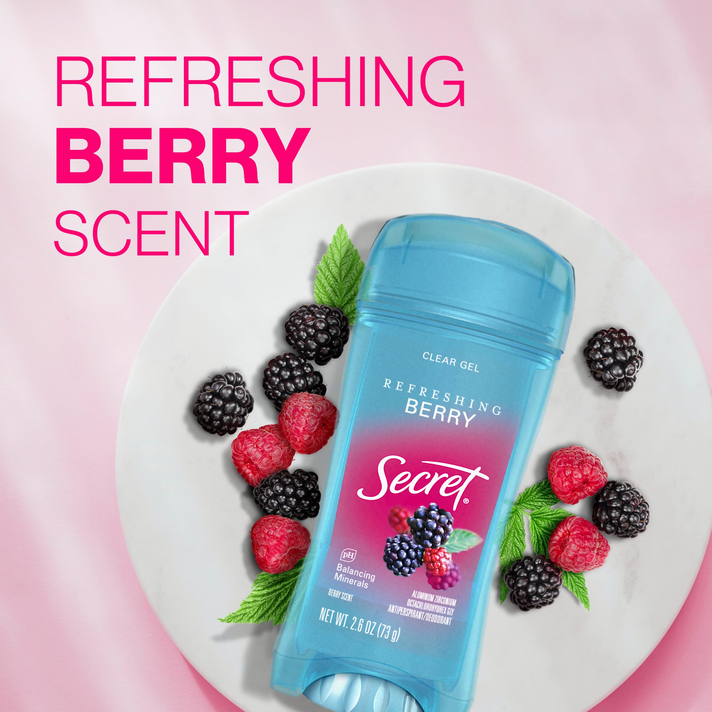 Secret Fresh antiperspirant pack-six image emphasizes value and extended protection.