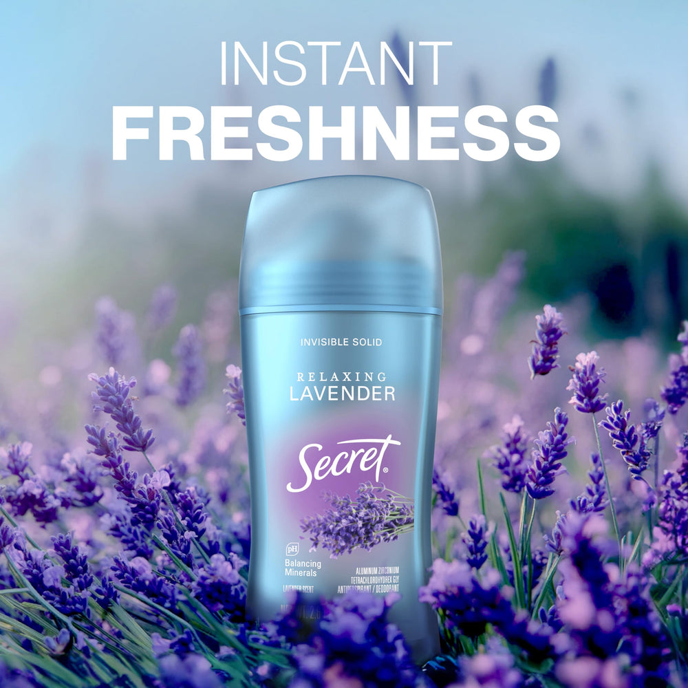 Secret Fresh ph balancing minerals label emphasizes skin-friendly freshness