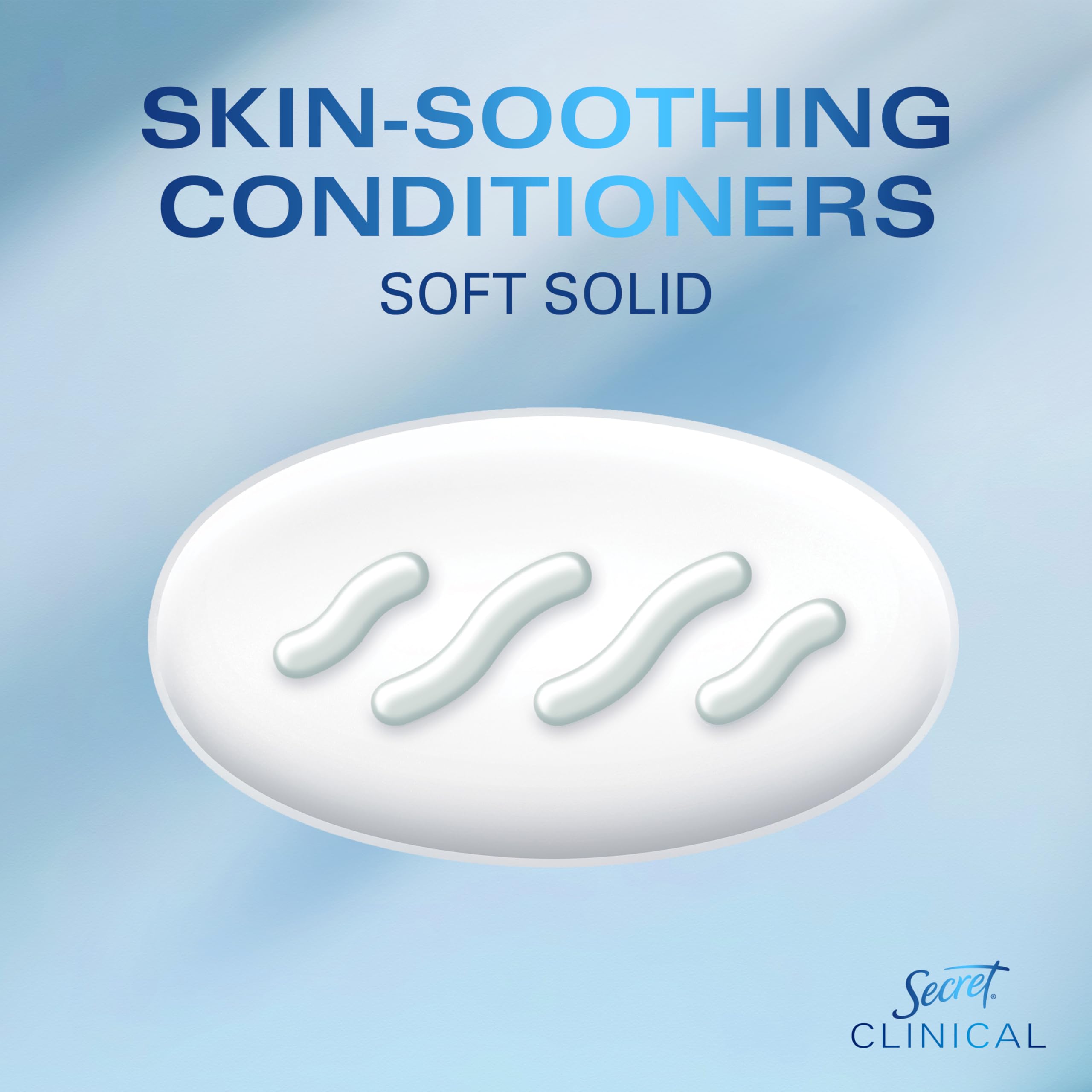 Secret long-wear protection visual demonstrates all-day dryness and odor control.