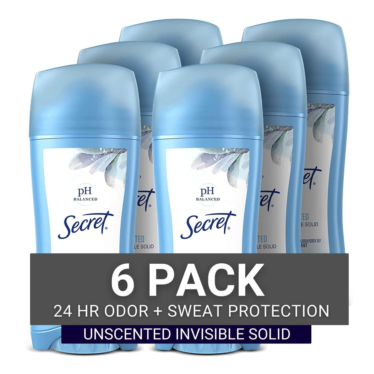 Secret Original Unscented Invisible Solid bottle delivering dry, long-lasting protection