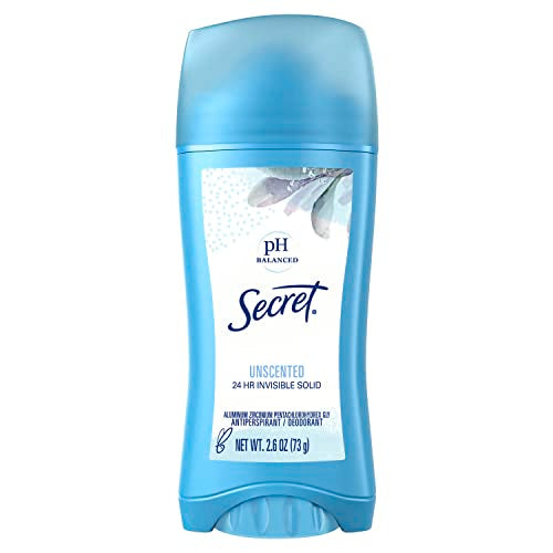 Secret Original Unscented Invisible Solid glide application showing residue-free protection