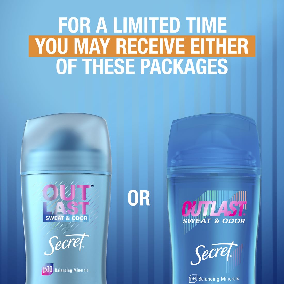 Secret Outlast Clear Gel application closeup showing smooth, invisible finish