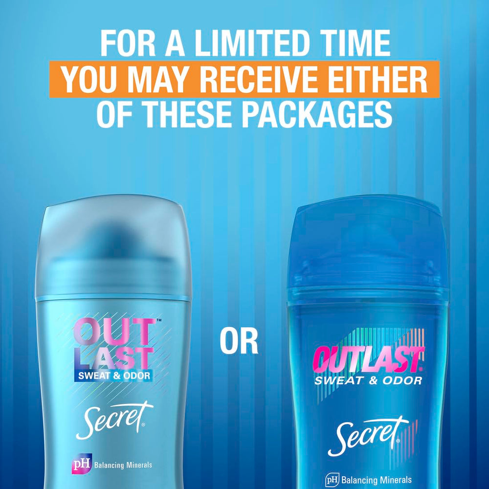Secret Outlast Clear Gel application closeup showing smooth, invisible finish