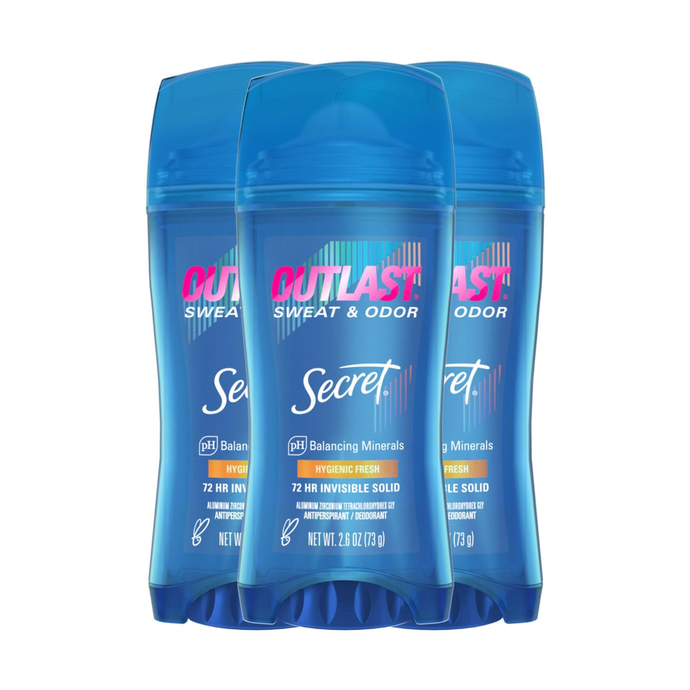 Secret Outlast bottle-application delivers long-lasting freshness for busy, active days.