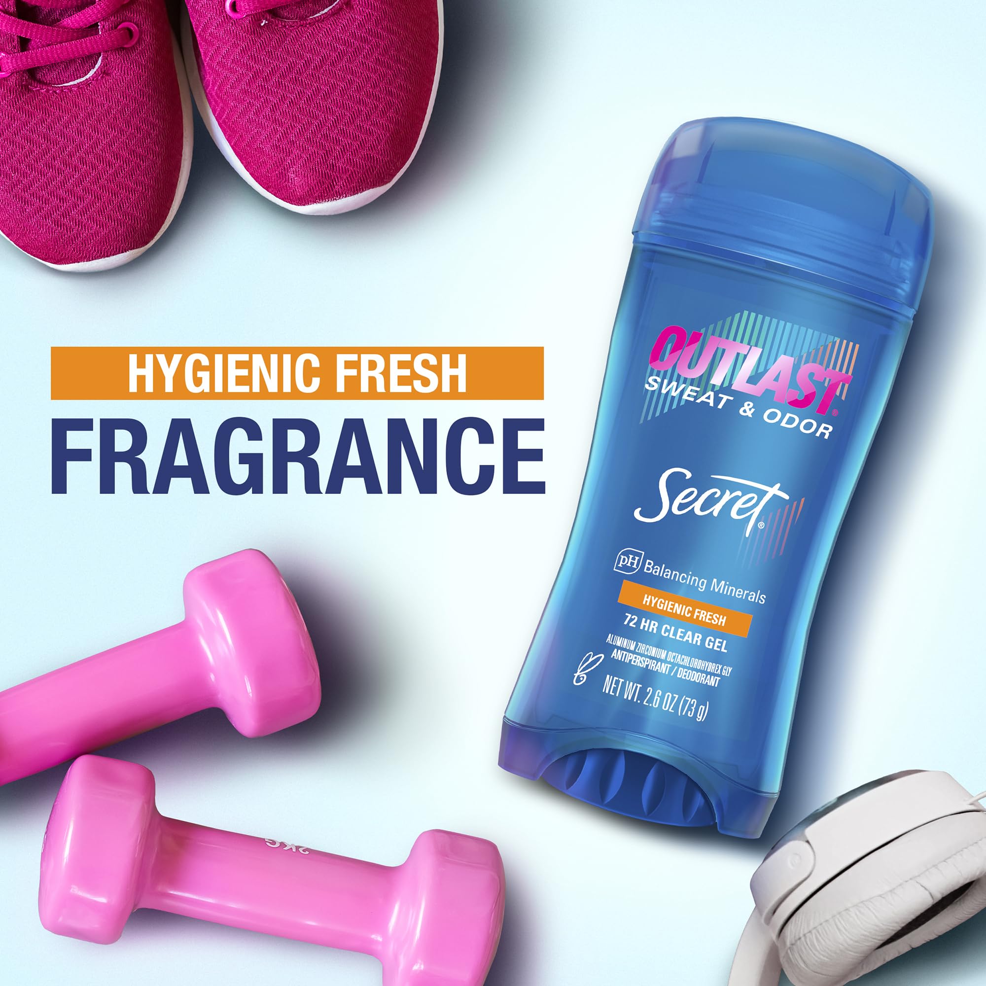 Secret Outlast clear-application goes on dry and dries without staining.