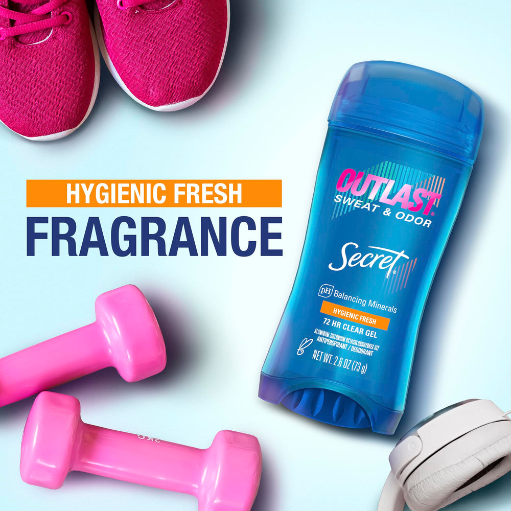 Secret Outlast clear-application goes on dry and dries without staining.