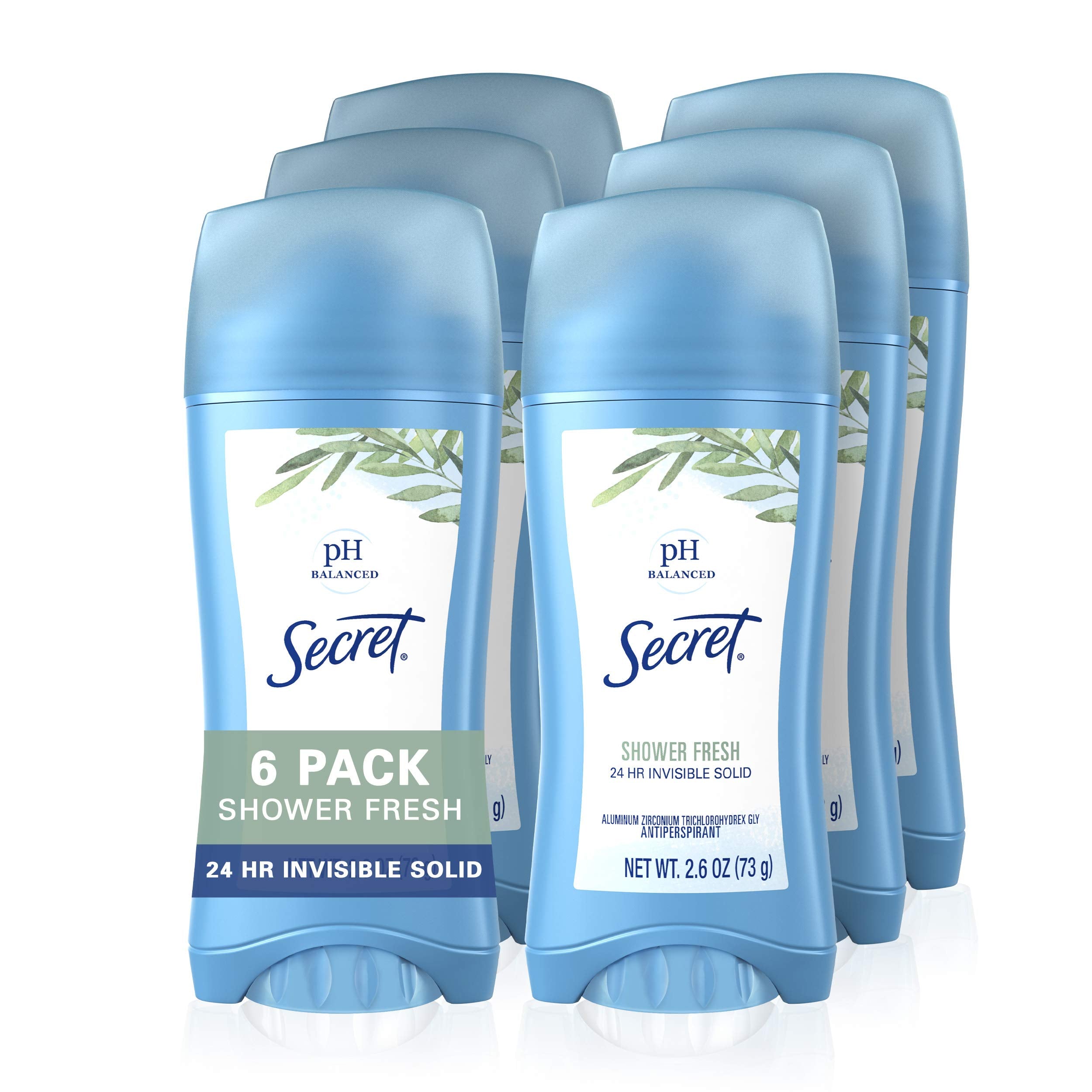 Secret shower-fresh-pack6-invisible-solid display shows all-day freshness