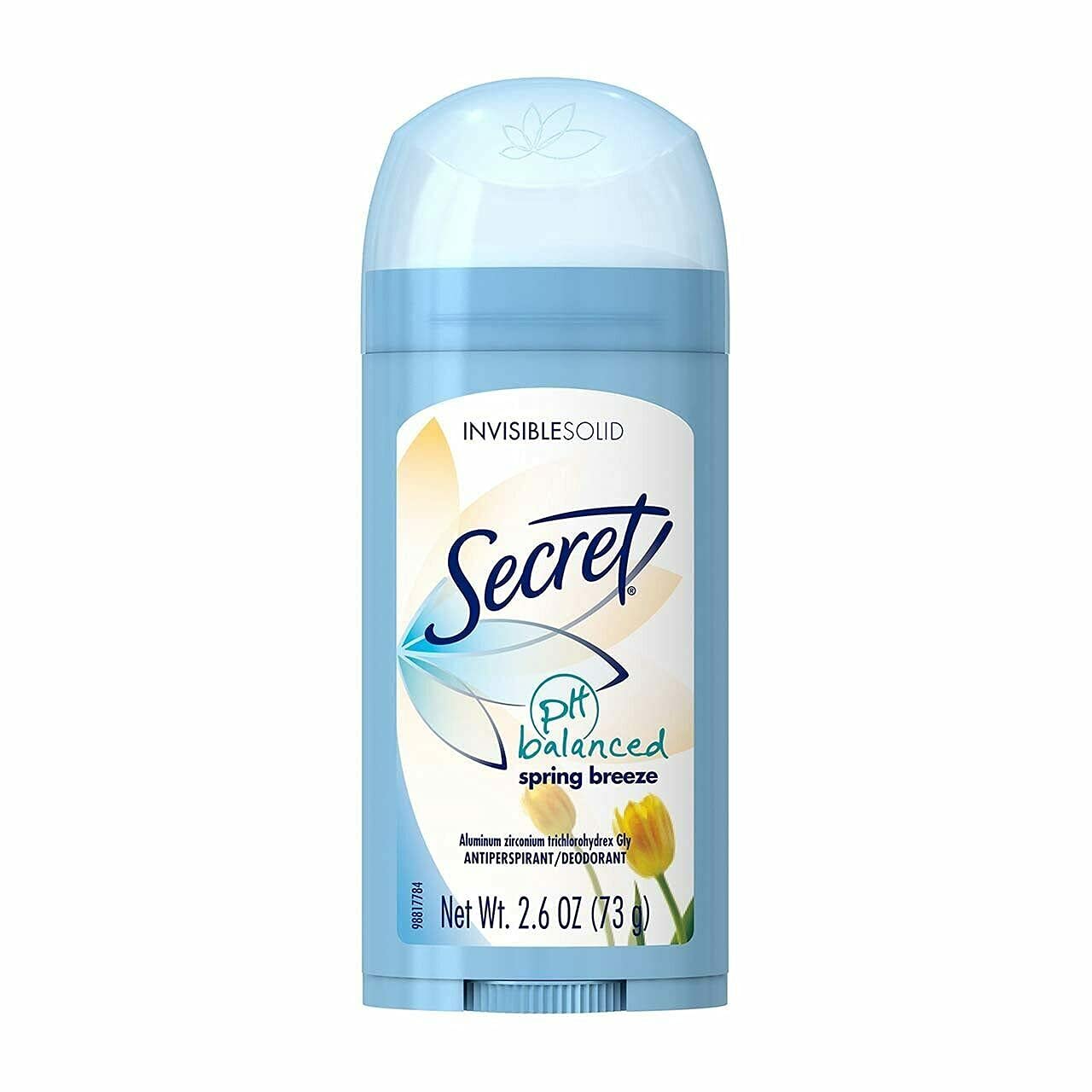 Secret Spring Breeze deodorant solid 2.6oz pack three front view for all-day freshness.
