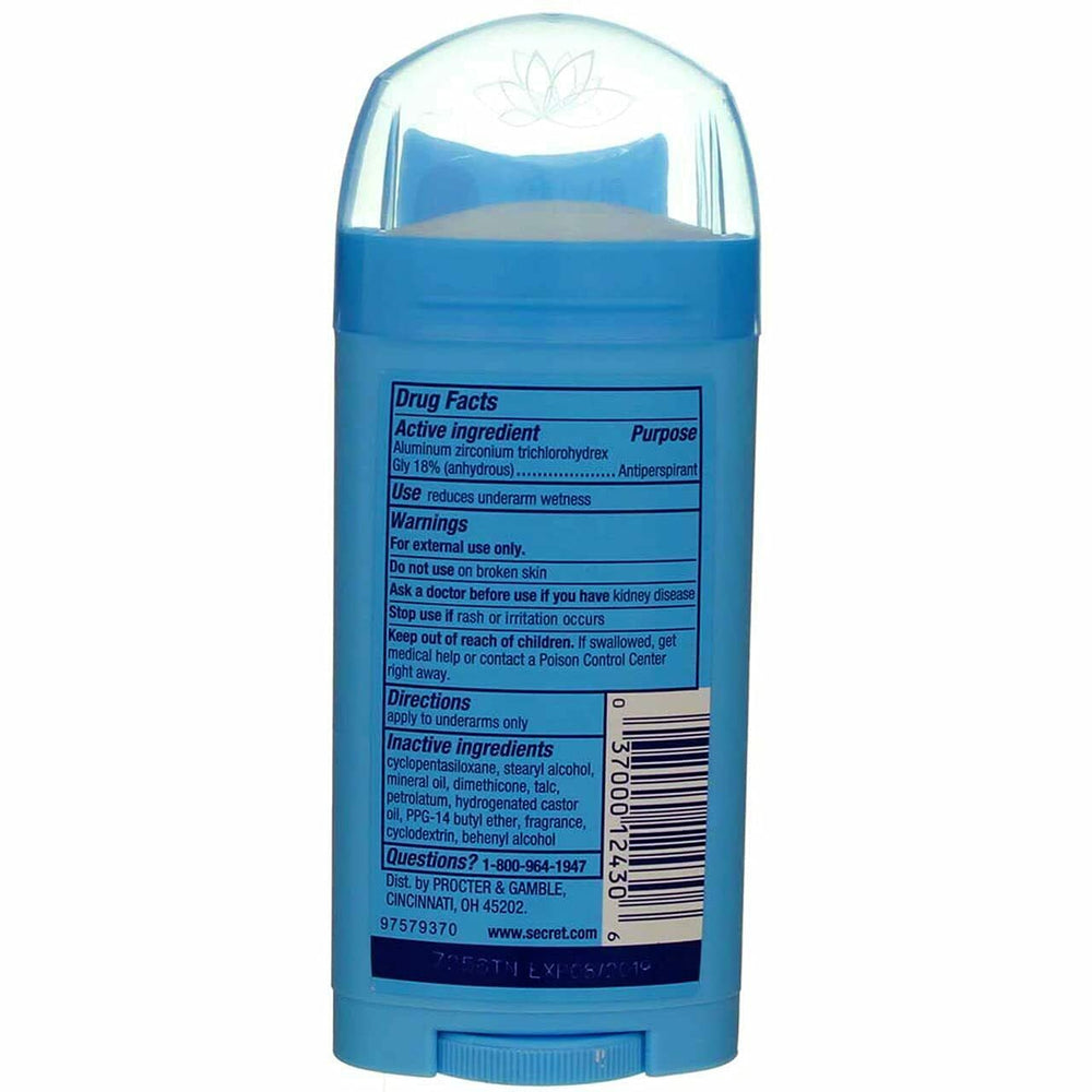 Secret Spring Breeze solid side view highlights 2.6 oz per stick.