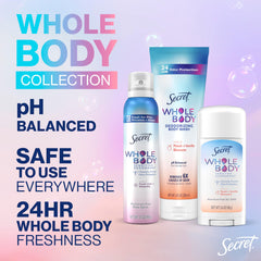 Secret Whole Body Deodorant Stick for privates delivers gentle protection.