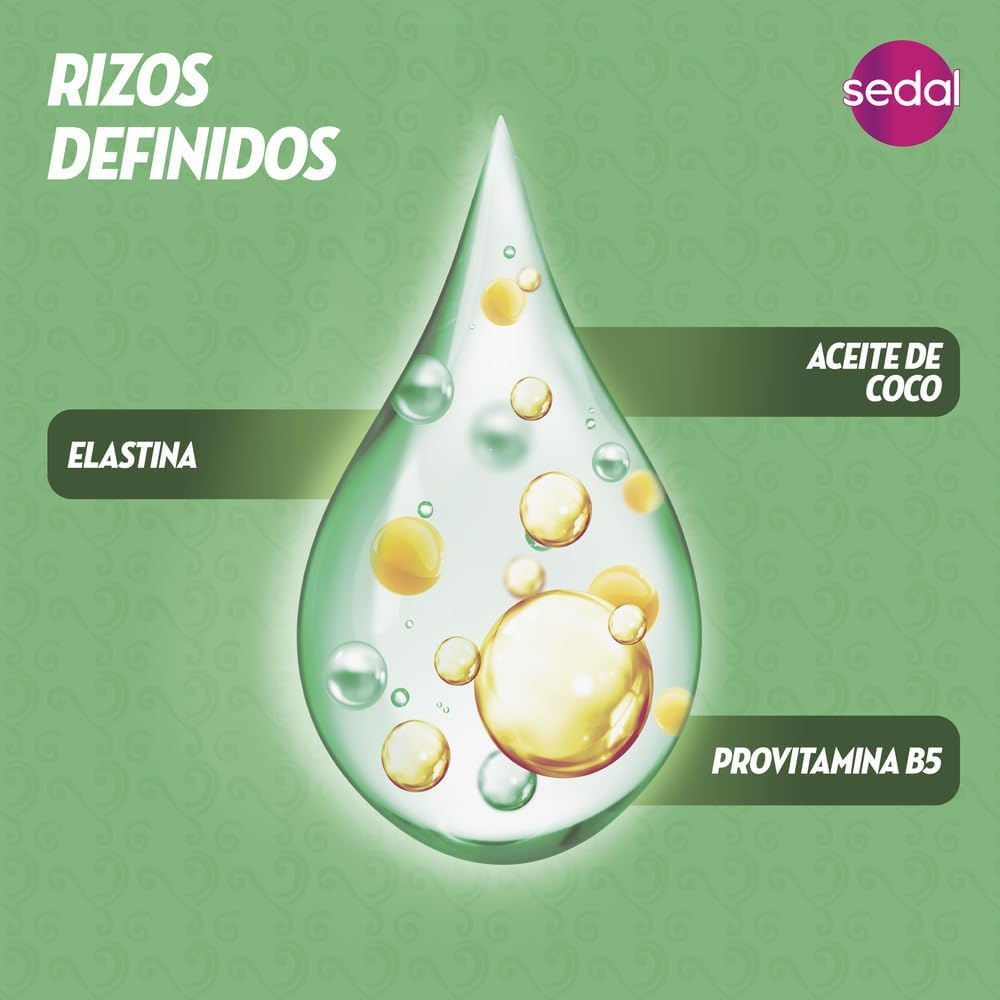 Pro-Vitamin B5 and elastin components for hydrated, defined curls.