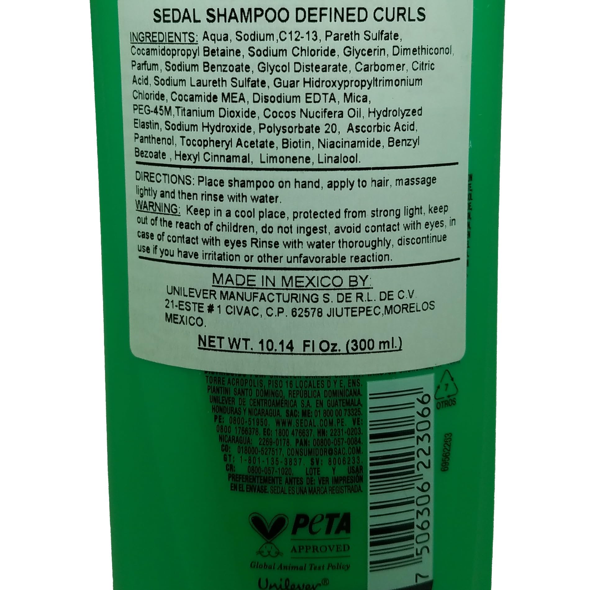 Sedal Rizos Definidos routine image depicts stepwise use for defined curls.