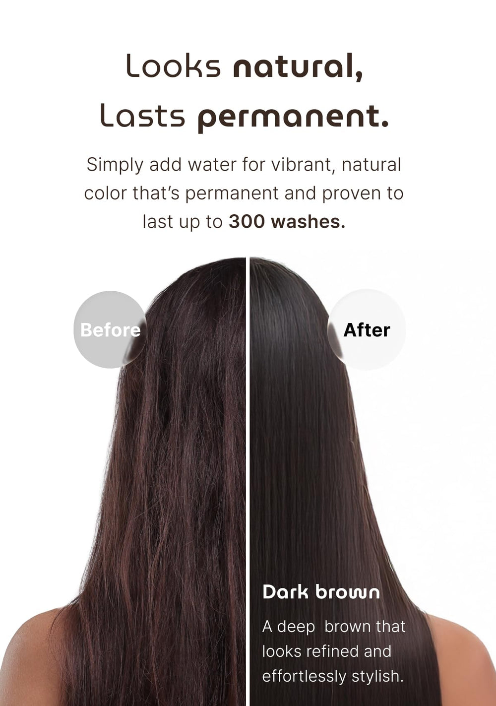 SEEDBEE color applied to long hair showing even finish.