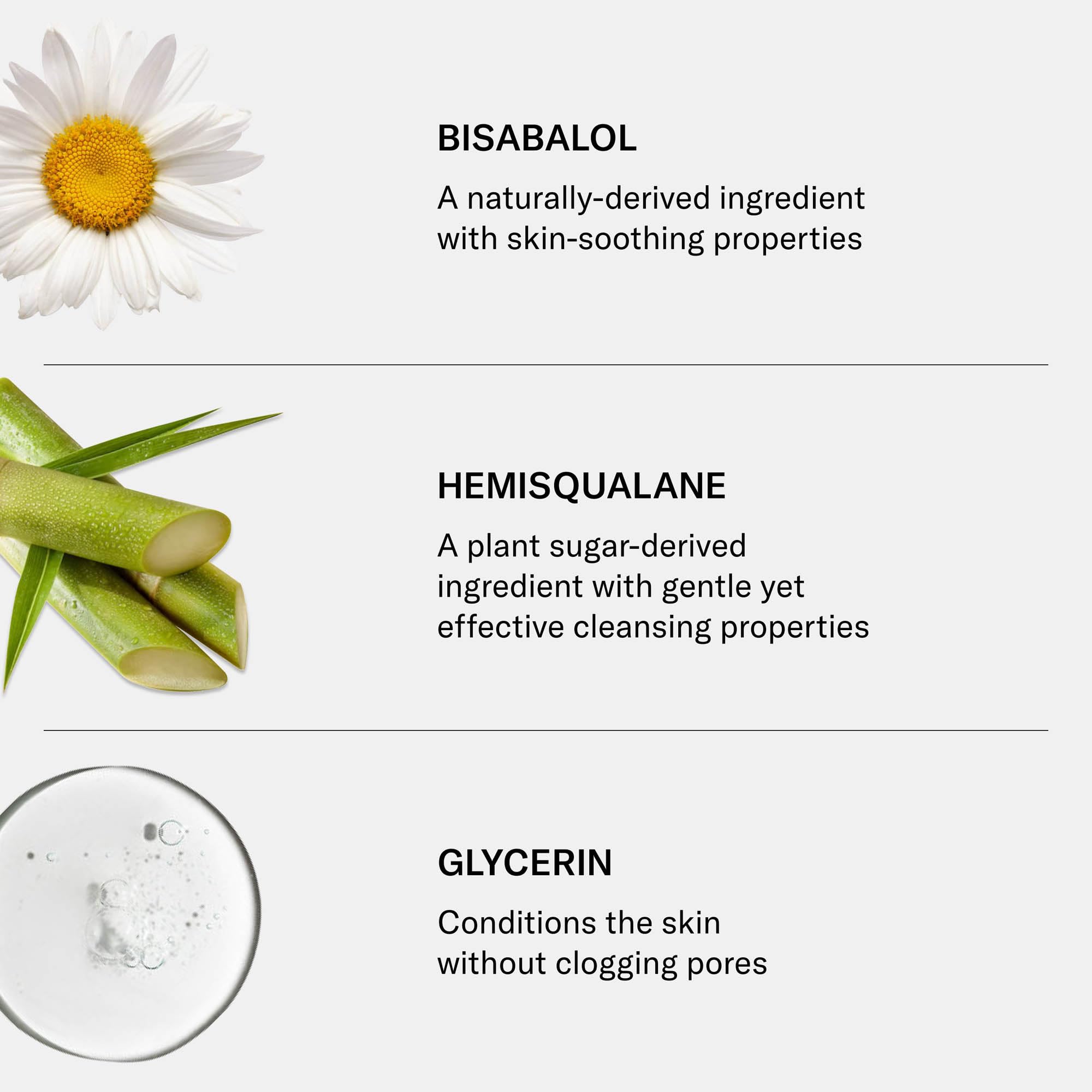 SEEN hemisqualane provides gentle cleansing with a lightweight skin-feel.