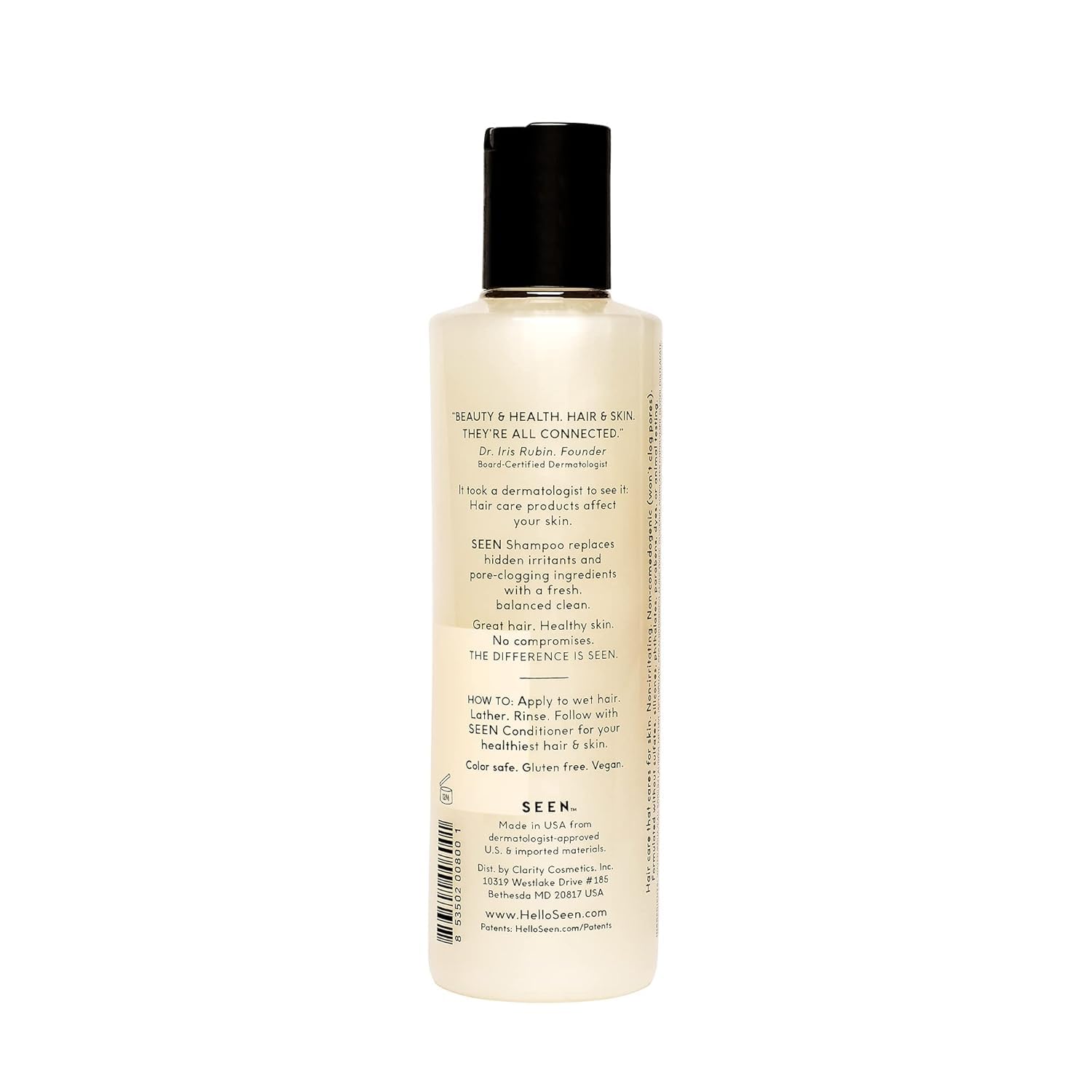 SEEN conditioner bottle delivering soft detangling and smoother strands